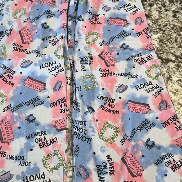 M Friends Women Sleepwear Pink Tie Dye Elastic Waist Drawstring Pajama Pants 8 - Picture 6 of 10